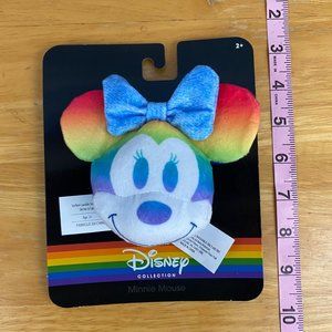 Minnie Mouse Disney Rainbow Collection Keychain Clip-On Pride Plush Toy